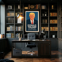 Donald Trump 47th President Iconic Scenic Portrait Vintage Inspired Wall Art Decor Lovers Poster