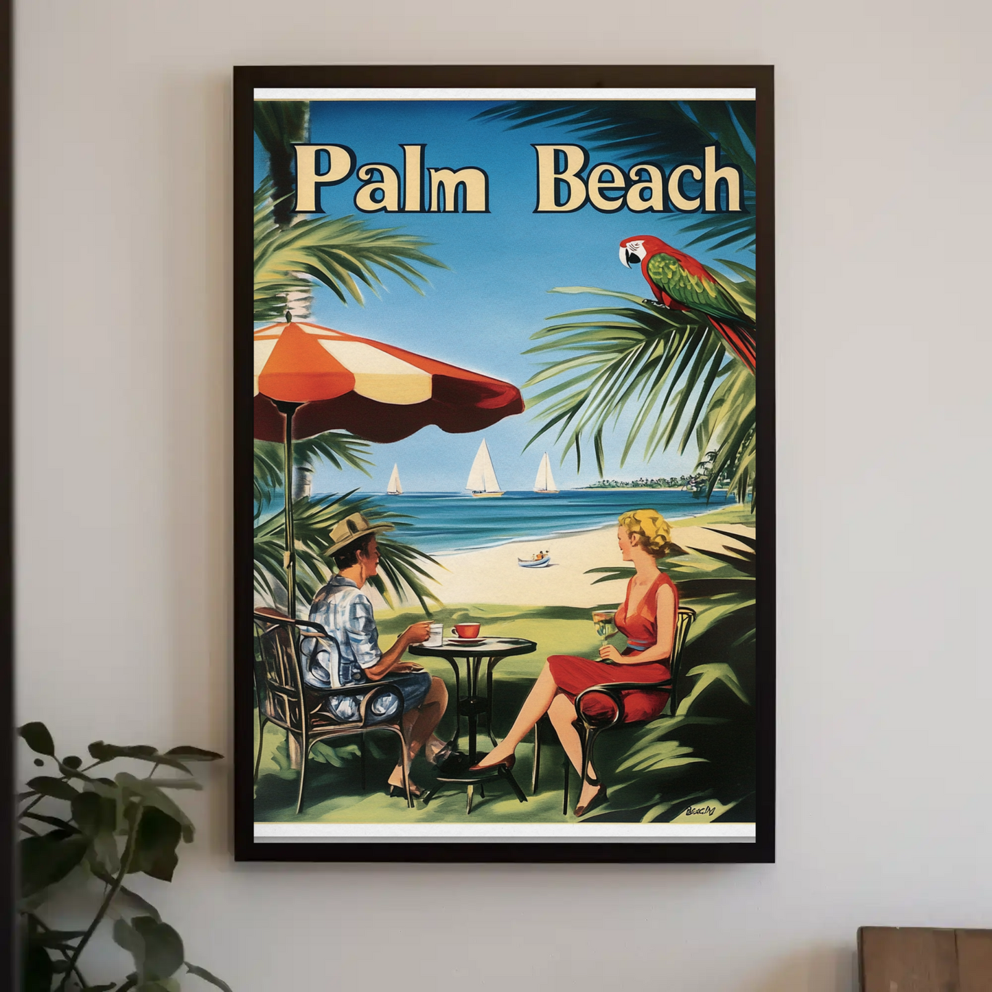 Palm Beach Vintage Poster Beach Tea