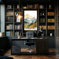 North Cascades Watercolor Wall Art Poster