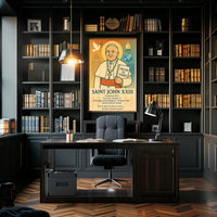 Saint John XXIII Vintage Religious Art Poster