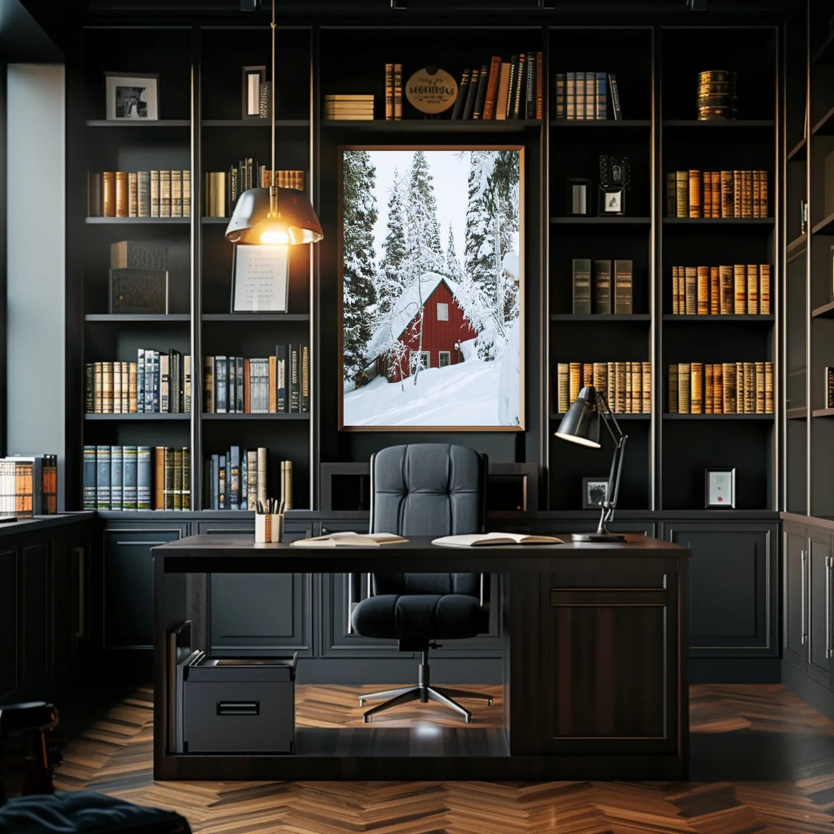 Winter Wonderland Cabin Poster