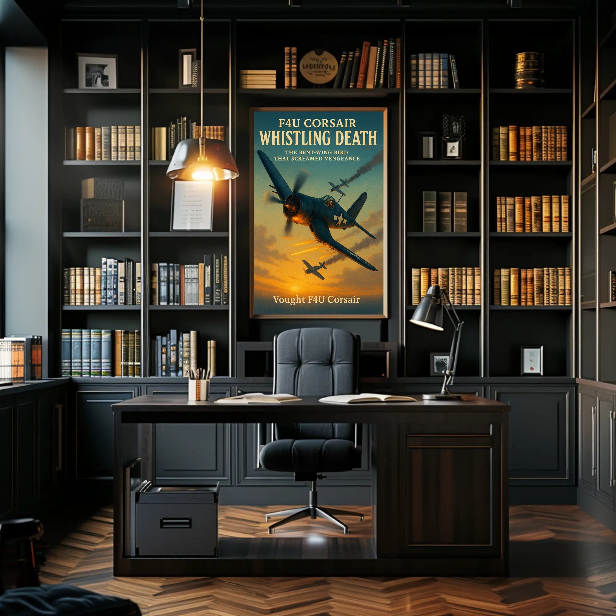 F4U Corsair Fighter WWII Poster