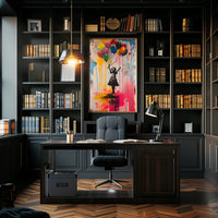 Innocence Meets Street Art: Vibrant Colors Artistic Poster