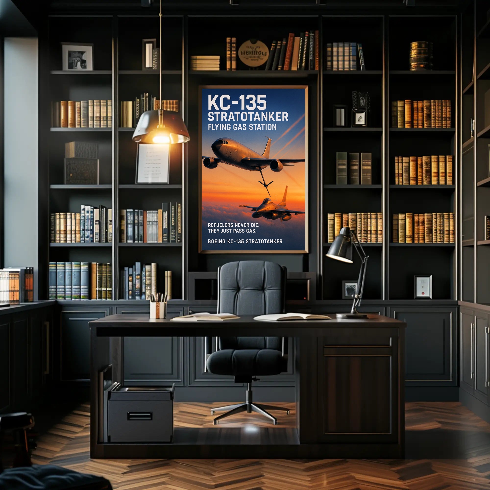 KC-135 Stratotanker Flying Gas Station Poster PosterGoat