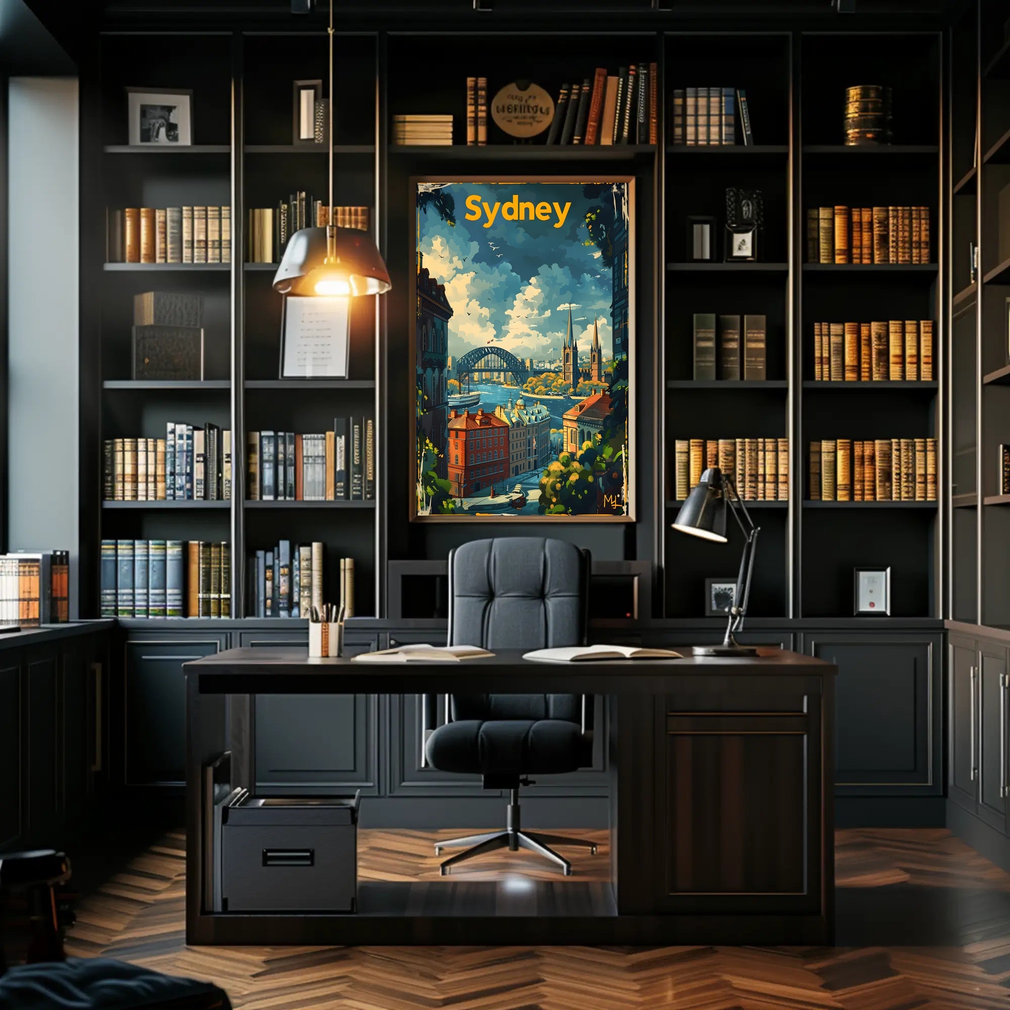 Sydney Harbour Bridge Vibrant Art - Urban or Cityscape Poster