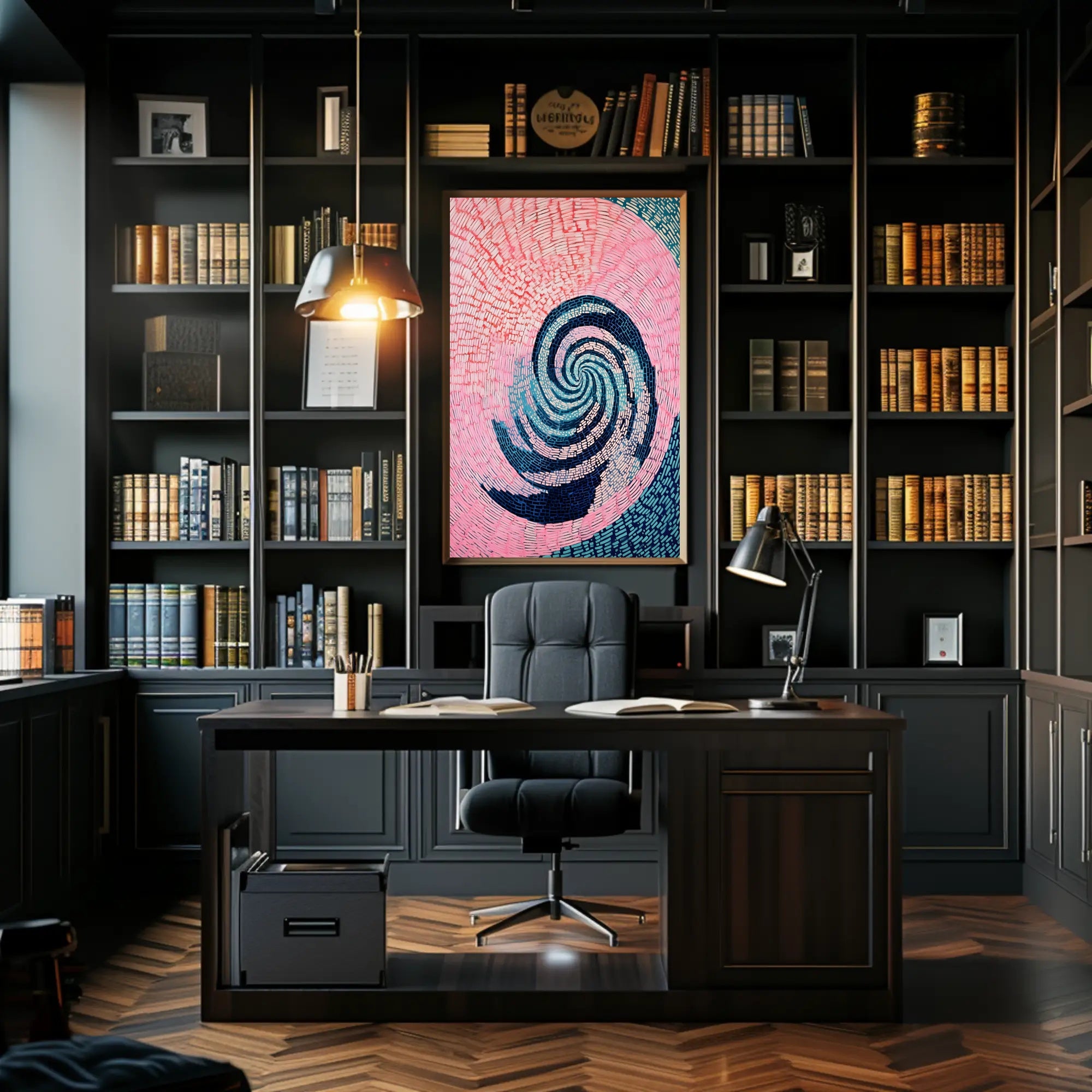 Swirling Mosaic Abstract Poster Wall Art Print