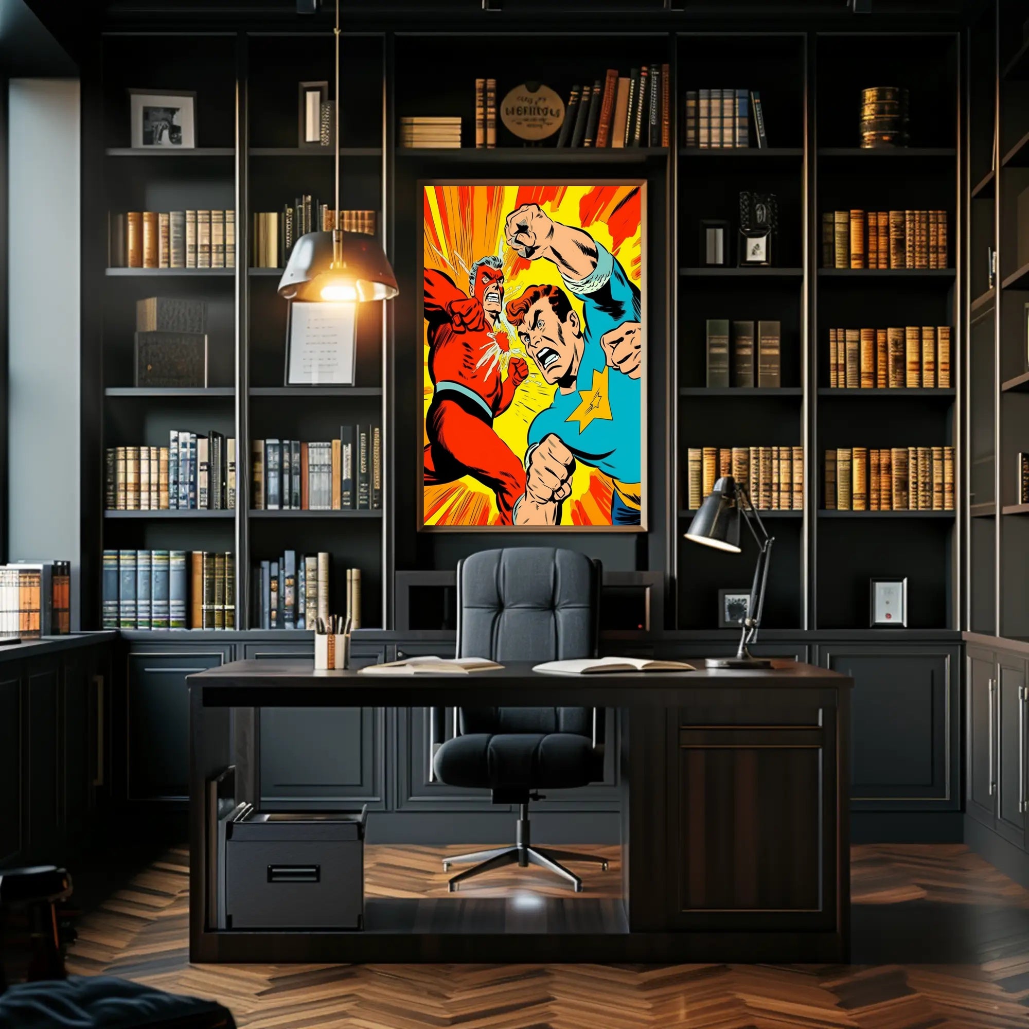 Epic Superhero Showdown Poster