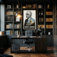 Harry S. Truman 33rd President of the United States Reflections Poster