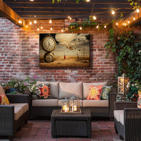 Surreal Dreamscape with Moon and Clocks - Fantasy Poster