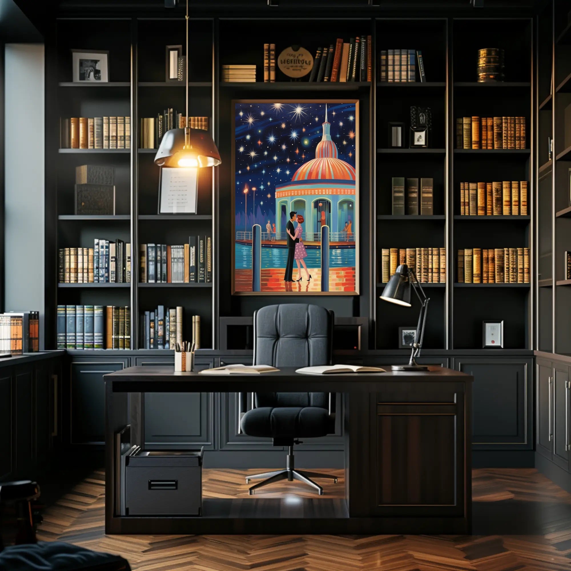 Starry Night Romance Poster