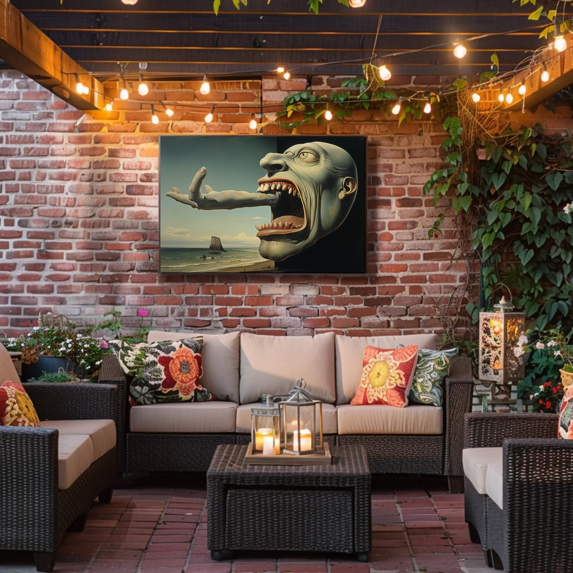 Surreal Coastal Grotesque Fantasy or Mythology Poster