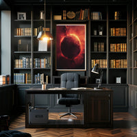 Celestial Red Planet Sci-Fi Art Poster PosterGoat