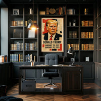 Donald Trump 45th President of the United States Layered paper Collage Poster