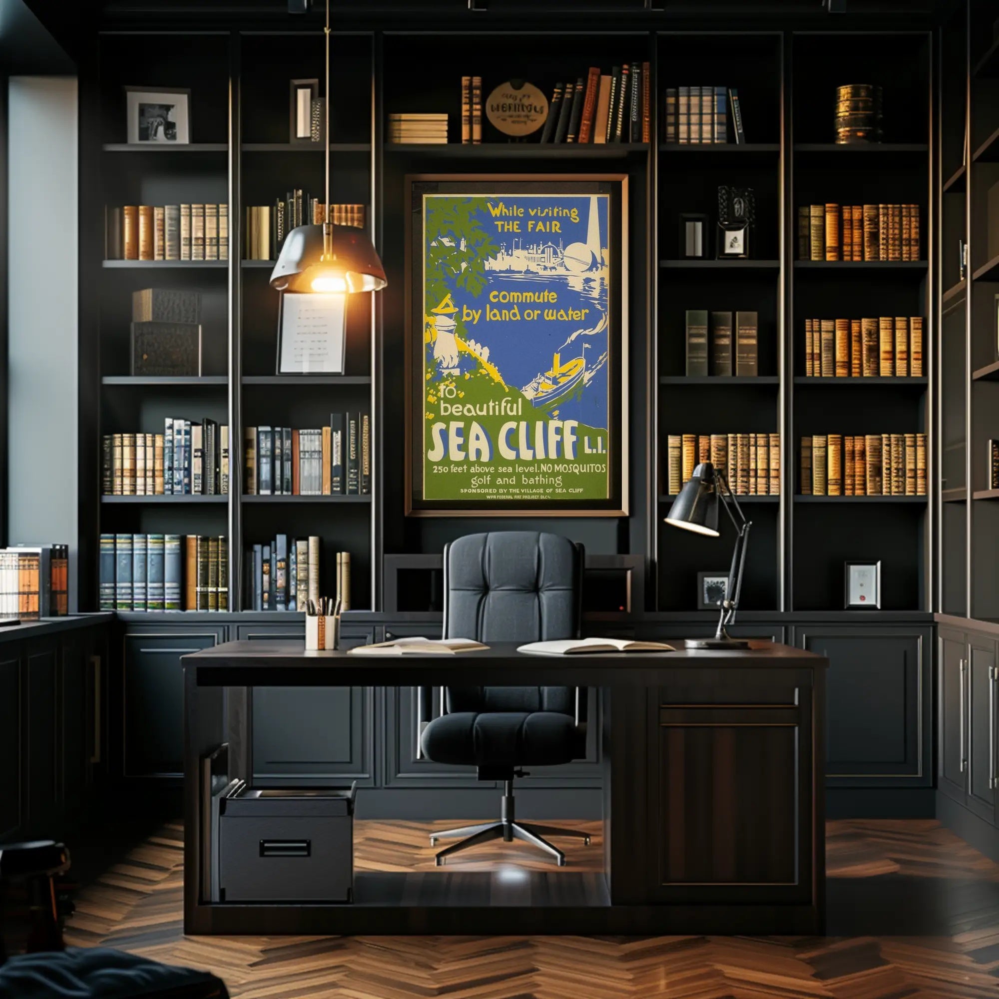 Visit Sea Cliff Poster PosterGoat