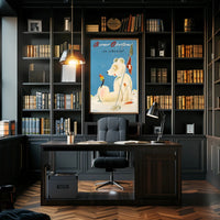 Whimsical Ski Adventure in Alpine Wonderland Travel Poster PosterGoat