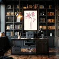 Abstract Palm Trees Minimalist Wall Art Print