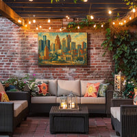 Detroit Skyline Art Poster