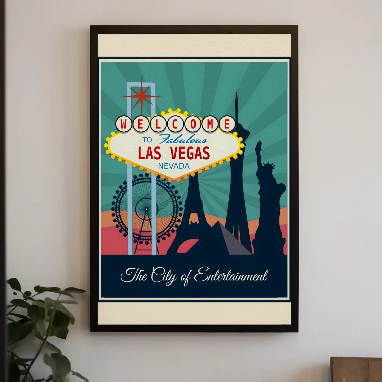 Vintage Poster Las Vegas Welcome Sign