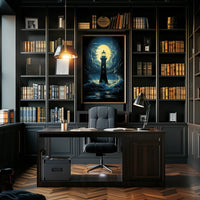 Lighthouse Resilience Surrealism Art Print: Abstract or Artistic Poster