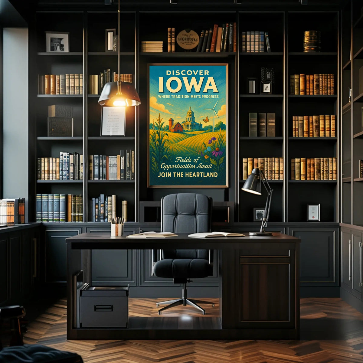 Discover Iowa Where Tradition Meets Progress Poster