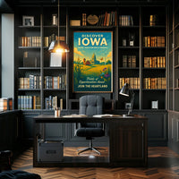 Discover Iowa Where Tradition Meets Progress Poster