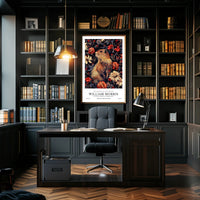 Artistic Marmot Floral Pattern: Abstract or Artistic Poster