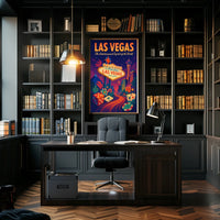 Las Vegas Poster Entertainment Capital Wall Art for Fans