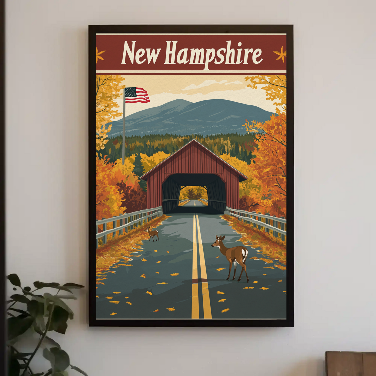 New Hampshire Vintage Poster
