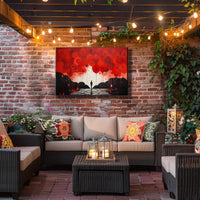 Surreal Silhouette in Red and Black Abstract or Artistic Poster