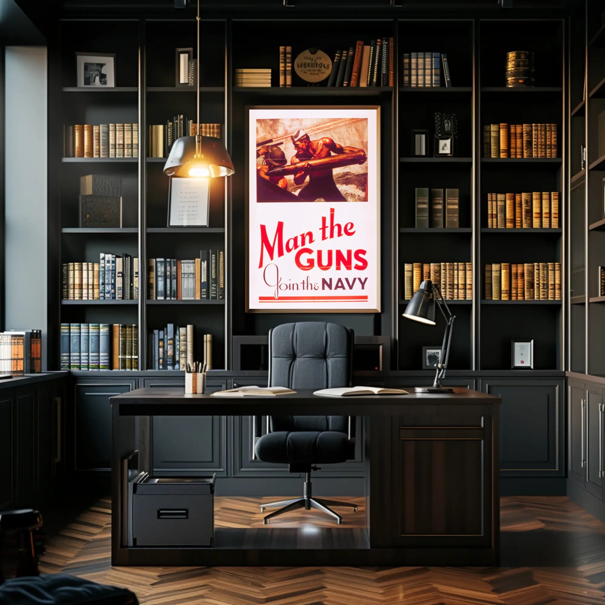 Navy Strength Propaganda: Vintage WWII Recruitment Poster