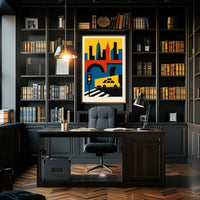 Urban Symphony City Poster Geometric Art For Modern Homes