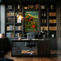 Connecticut Poster Discover The Beauty Rustic Americana Fans