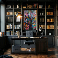 Urban Graffiti Handset Vibrant Artistic Pop Culture Poster