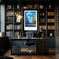 Buenos Aires Obelisk Vibrant Urban Cityscape Travel Poster