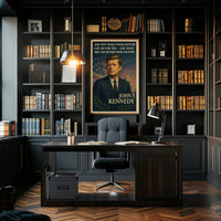 JFK Inspirational Patriotic Poster: Vintage Presidential Art