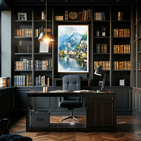 Serene Salzkammergut Austria Travel Watercolor Poster PosterGoat