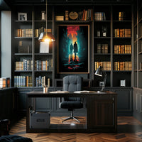 Shadowy Streets At Dusk Poster