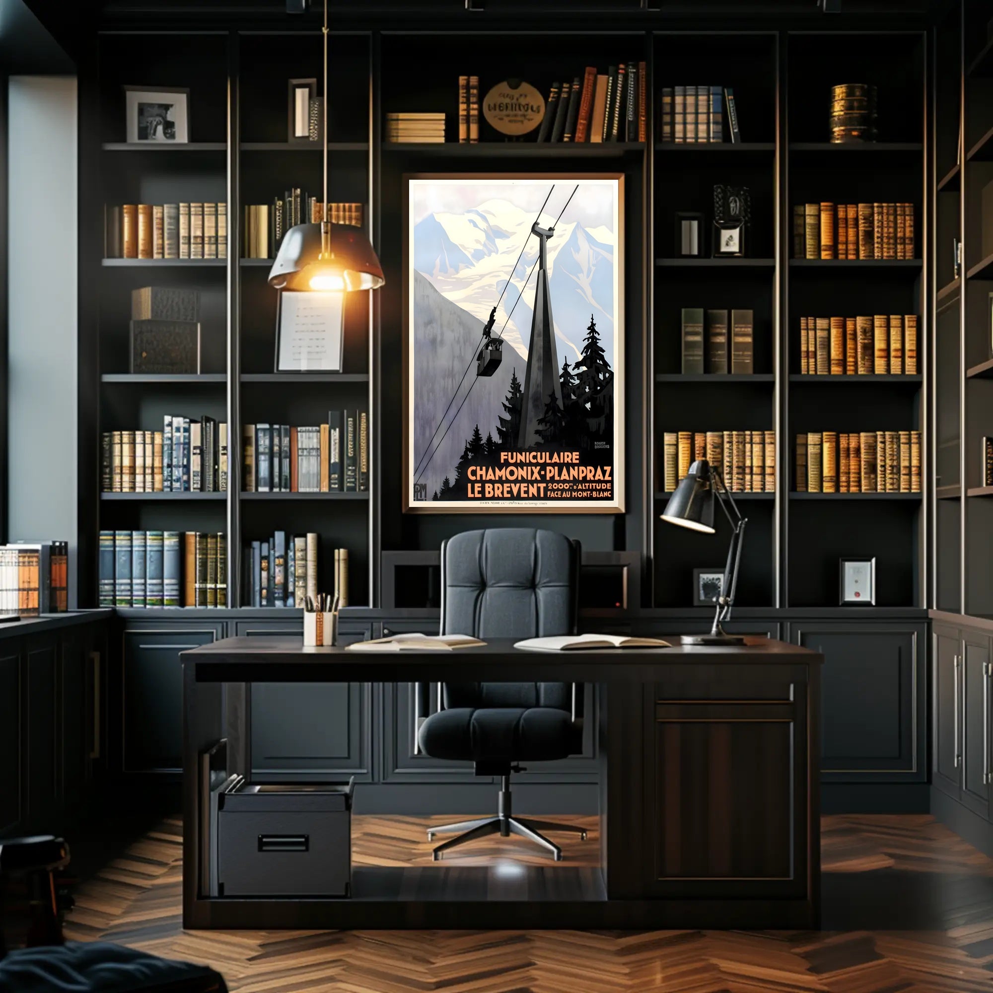 Chamonix Funicular Railway Adventure Vintage Travel Poster PosterGoat