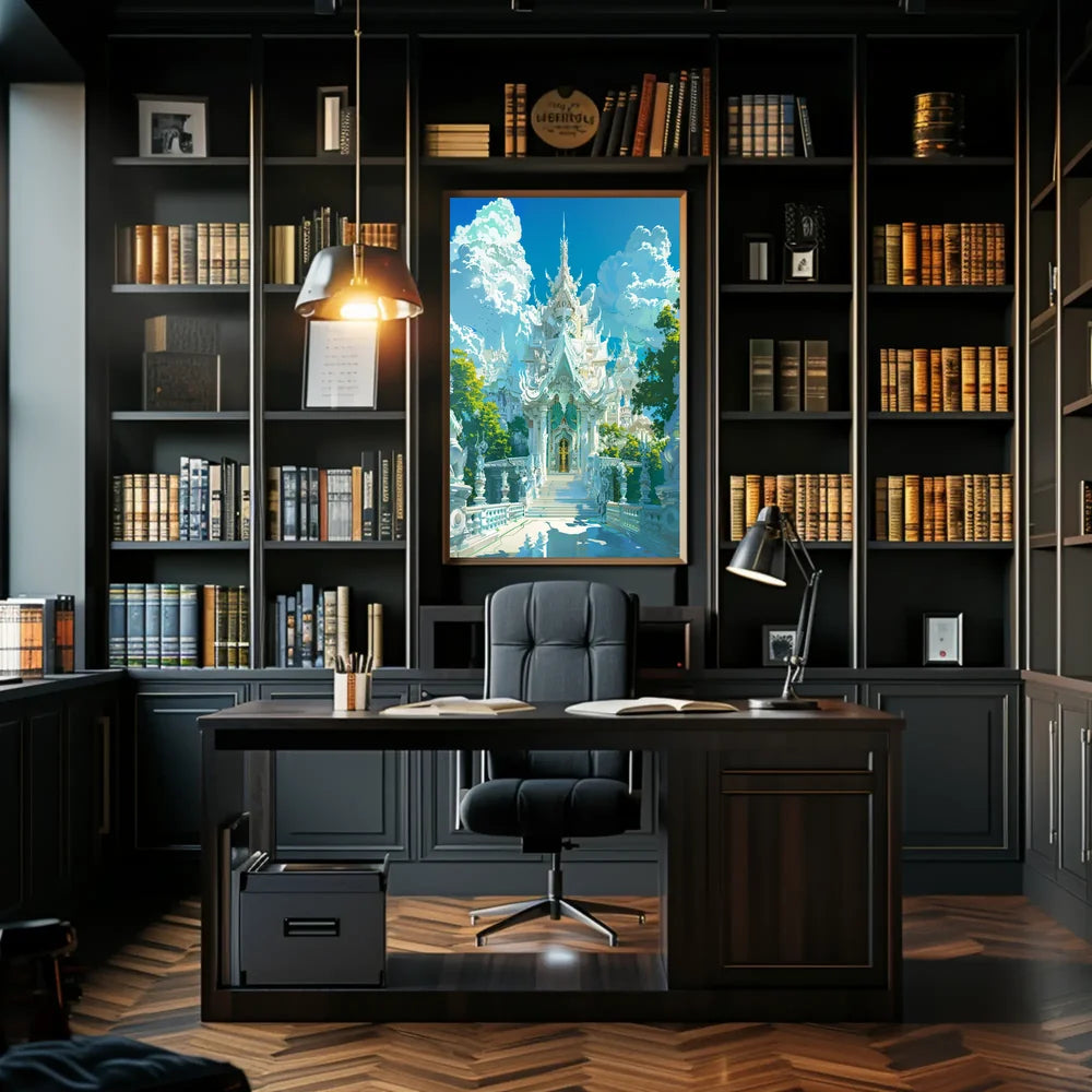 Majestic Thai Temple Fantasy Art Poster Print