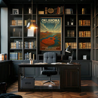 Oklahoma Where Lakes Meet The Sky Poster