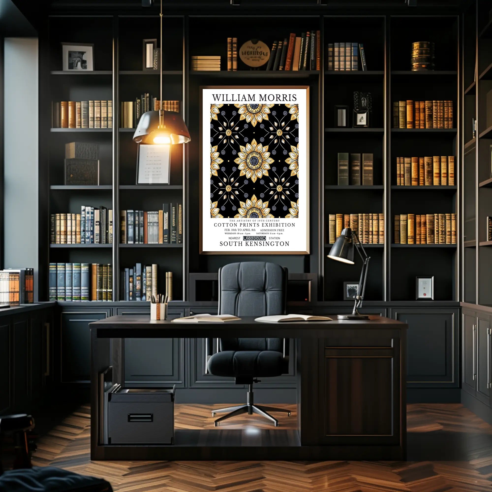 William Morris Cotton Prints Exhibition Poster