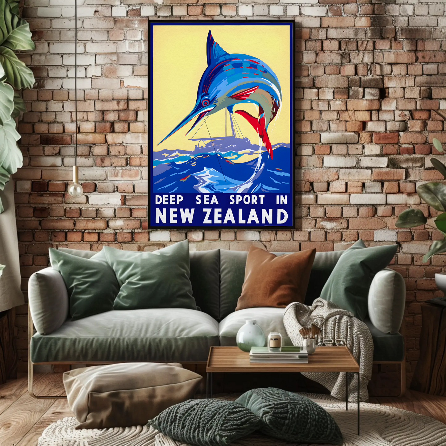 New Zealand Deep Sea Sport Fishing (1930s) Poster