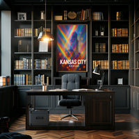 Kansas City Abstract Surrealism Urban Dreamscape Poster
