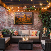 Boise City Gem of the Mountains Poster Art