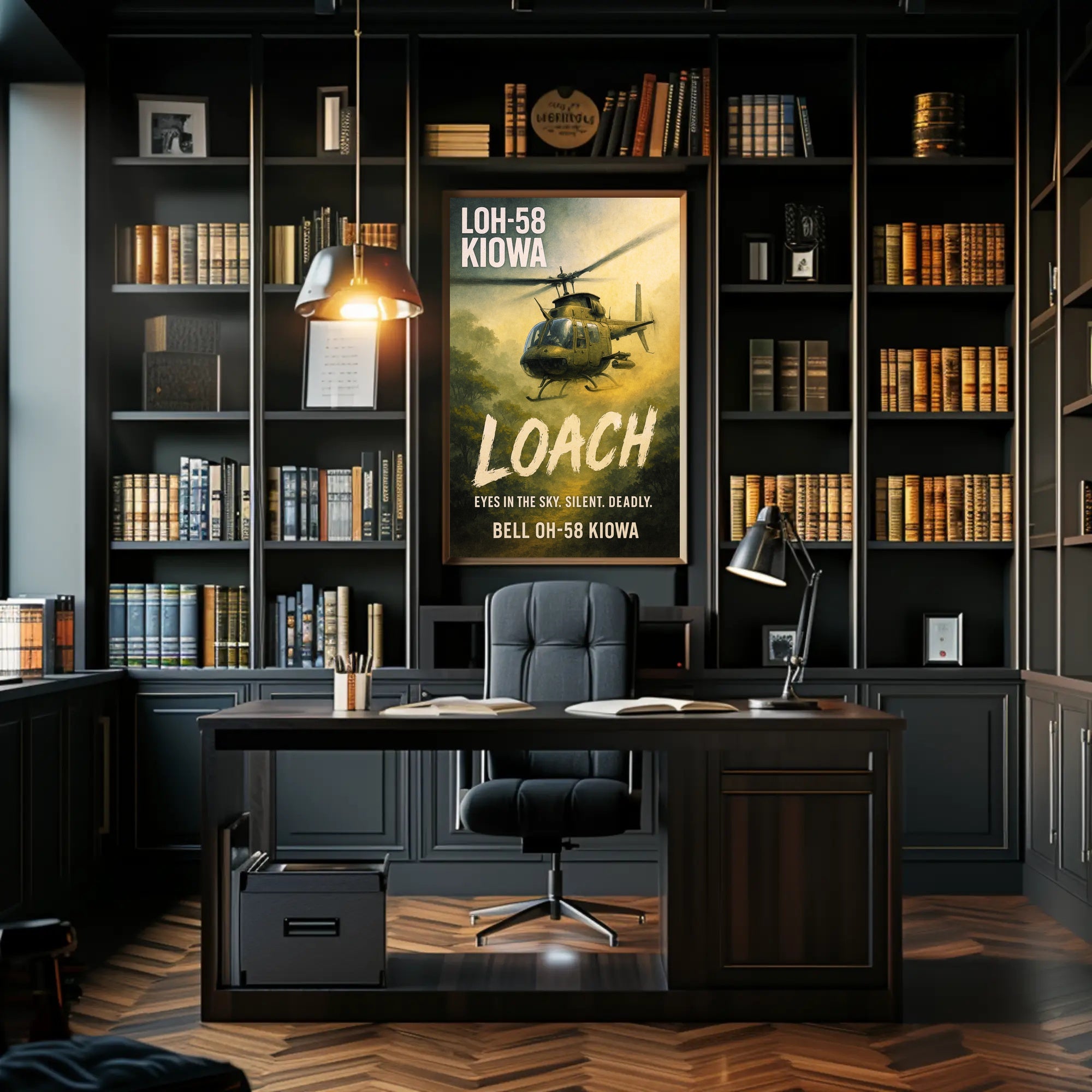 Bell OH-58 Kiowa Helicopter Poster PosterGoat