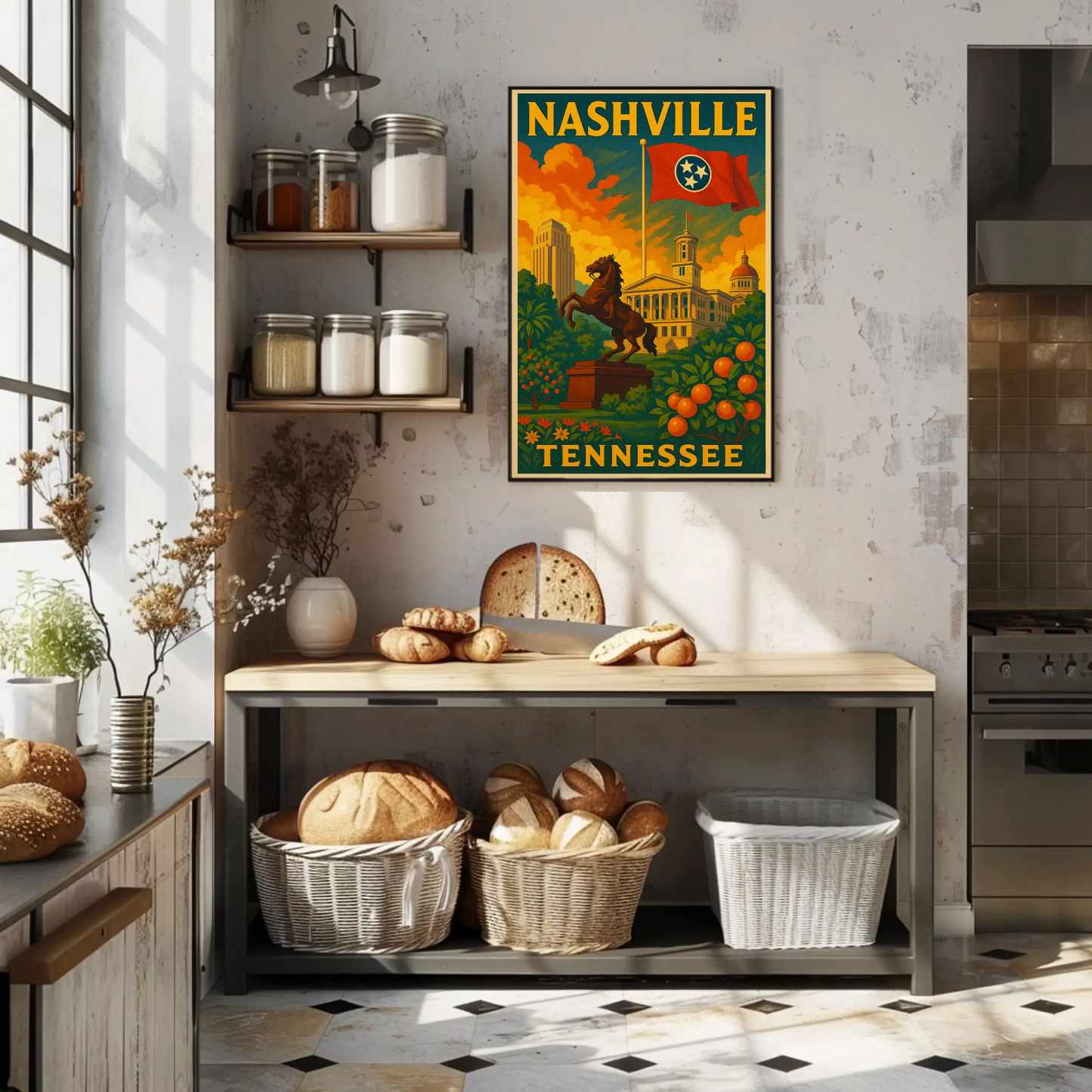 Nashville Tennessee Capitol City Travel Poster