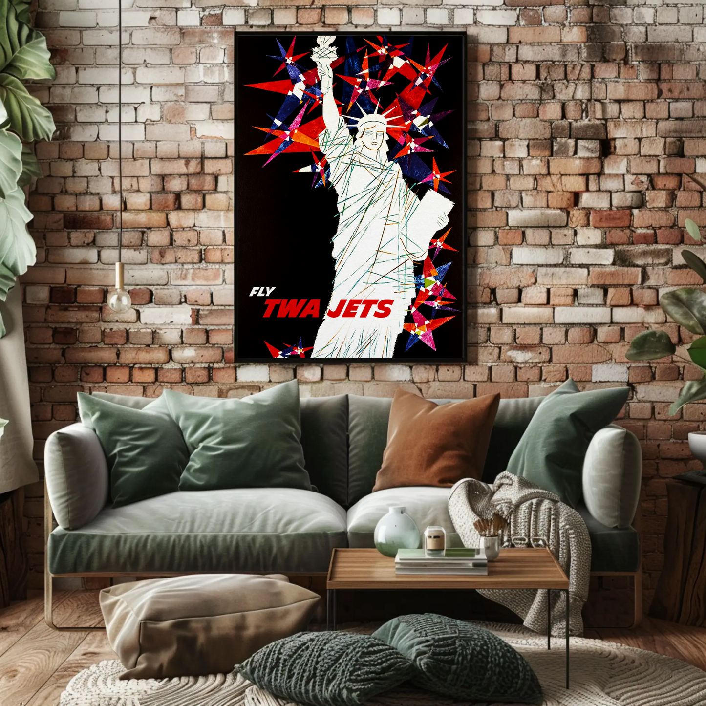 Fly TWA to the Statue of Liberty Travel Poster by David Klein