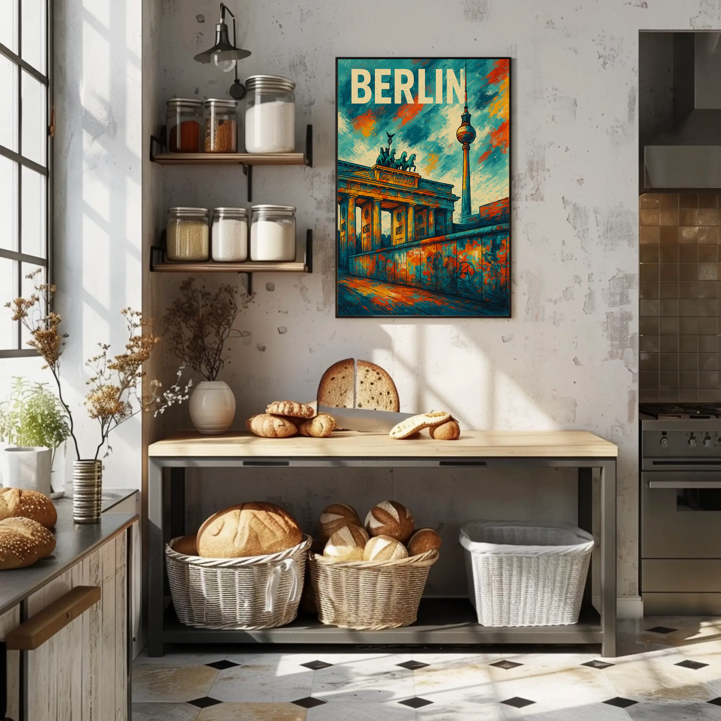 Berlin Landmark Urban Edge Travel Poster