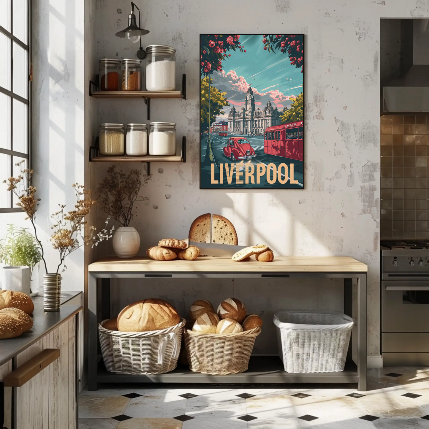 Liverpool Iconic Skyline Travel Poster