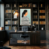 Striped Serenity Poster Modern Abstract Wall Art Print